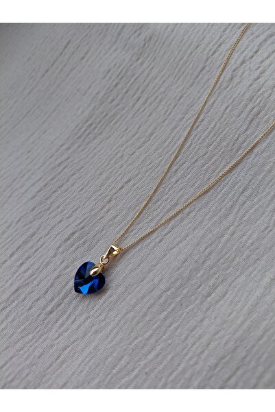 LuArte قلادة حجر الراين المتلألئة على شكل قلب - أنيقة ورومانسية