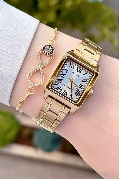 Casio Yellow Color Women's Wristwatch with 24 Months Warranty