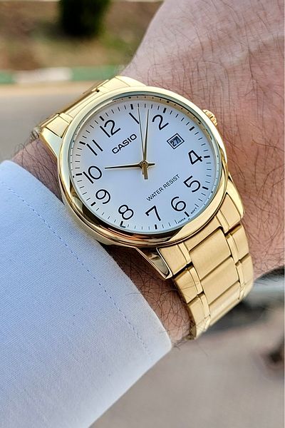 Casio Gold Color 2 Years Warranty Men's Wristwatch
