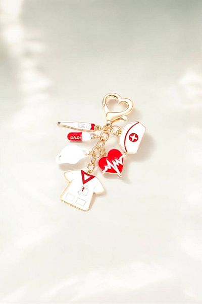 STEELVA Blue / White Nurse Keychain