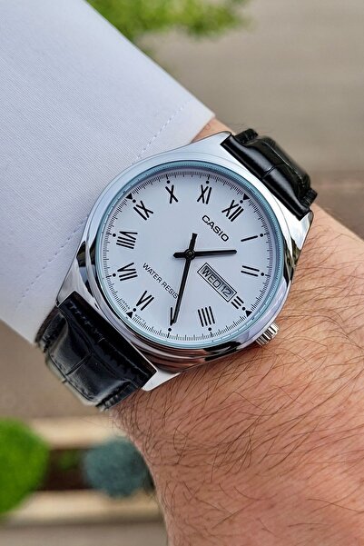 Casio White Dial Black Color Men's Wristwatch