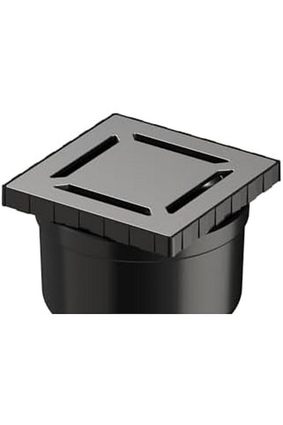 STOREMAX Ezg V-Flow Square 5607323 Insulated Shower Channel with Bottom Outlet, 15X15 Cm, Dk 800 Cover, Mat