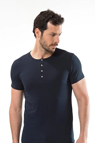 Cacharel 4 Ανδρικά μπλουζάκια με κοντό μανίκι με κουμπιά 95% βαμβάκι 5% ελαστάνη