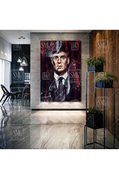 SML TABLO Tommy Shelby Poster Peaky Blinders Mafya Dikey Kanvas Tablo