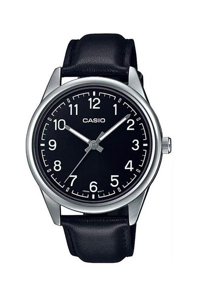 Casio Case Metalic Cord Black Color Men's Wristwatch