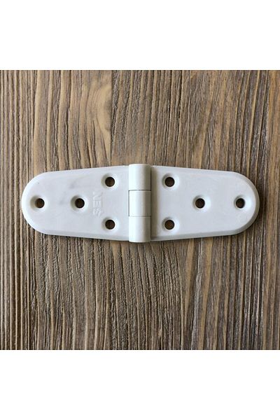 LUXE Hardware Plastic Oval Hinge 11cm (2 Pcs) White Lxshp 1055529