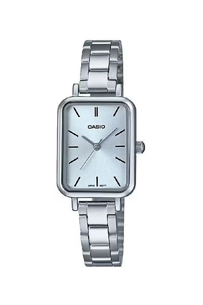 Casio Women's Wristwatch with Blue Dial and Metallic Color 24 Months Warranty