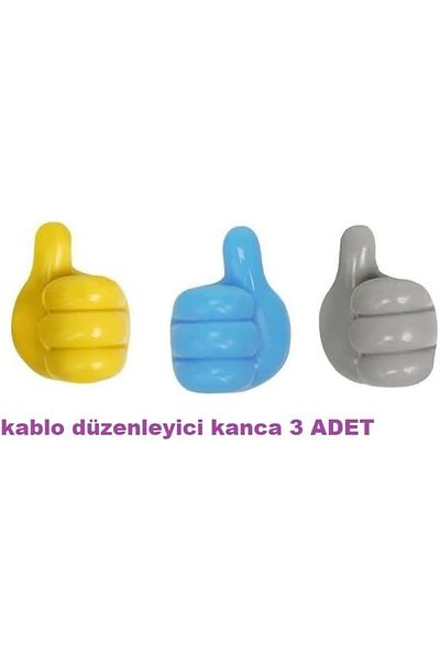 Mu Art Ahşap Concept Hand-Shaped Self-Adhesive Clip Cable Holder Cable Fixer Organizer Gatherer