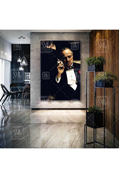 SML TABLO The Godfather Efsane Baba Filmi Vito Corleone Marlon Brando Dikey K...