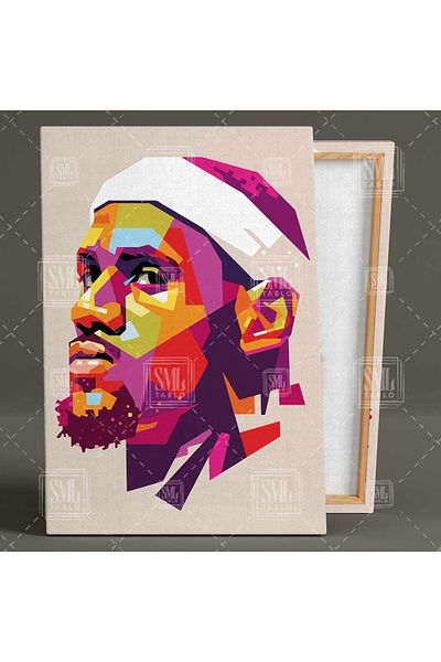 SML TABLO Lebron James Illustration Basketball Legend Τετράγωνος πίνακας σε καμβά