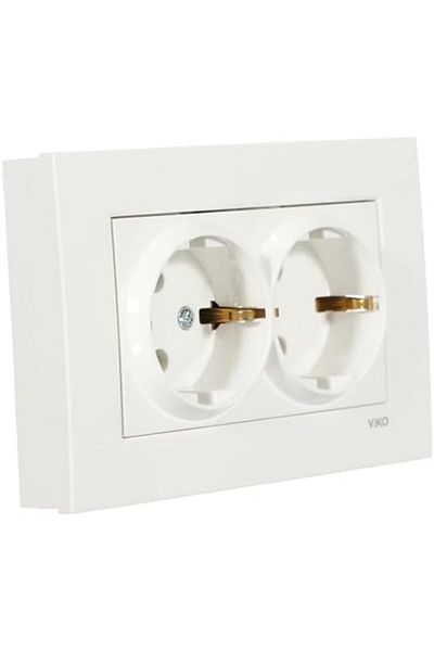 STOREMAX Sbl Karre White Double Grounded Socket Sblshp 1064356