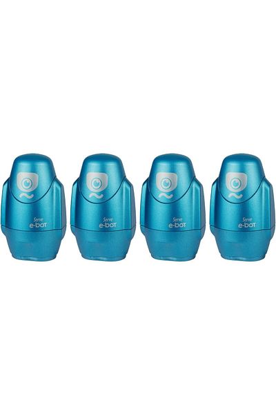 LUXE E-BOT قلم رصاص مع ممحاة أزرق معدني مجموعة من 4 LXSHP 1055529