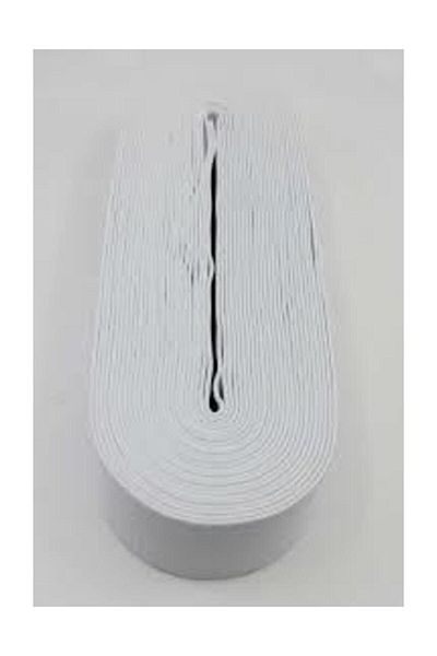 BRAVE TEKSTİL ÜRÜNLERİ 4.5 cm White Waist Frost Leg Elastic Flat Wide Rubber 10 m Latex