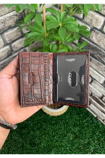 GUARD Θήκη πιστωτικής κάρτας Taba Croco από γνήσιο δέρμα Mini