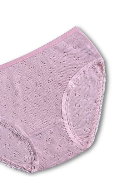 GizaKids 100% Cotton Girl's Pink White Ecru Slip Panties Set of 6