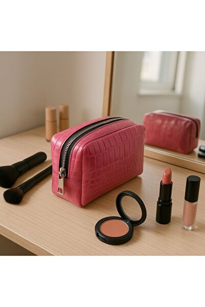 the modawest Чанта за пътуване от изкуствена кожа за гримове Размер: 22X15 см