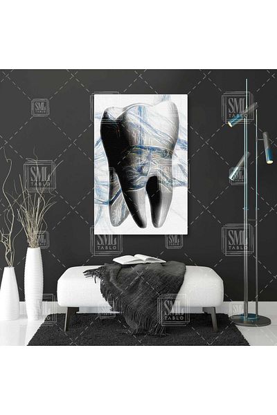 SML TABLO Camera stomatologului Birou Decor pentru sănătatea orală dentară Pictură verticală pe pânză
