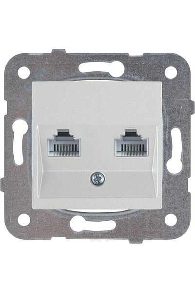 STOREMAX Ezg Novella Met White Double Numer Cat3 Mechanism+Button Cover Ezsnshop 1065757