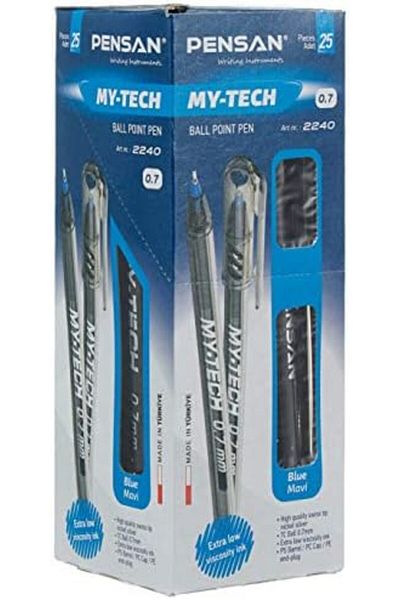 Mu Art Ahşap Mrt Pe02240Tkma25 0.7 mm My Tech Ballpoint Pen 25 Pcs Blue Art 871301