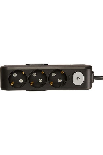 STOREMAX Ezg Multi-Let 3 Gang 2 Meter Socket, Black, Switched, Earthed, Child Proofed Ezsnshop 1065757