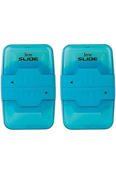 KDROĞLU Slide Eraser Pencil Sharpener Blue 2Pcs