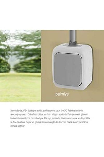 STOREMAX Sbl Palmiye White Switch + Grounded Socket Cabul Connection Combination Sblshp 1064356