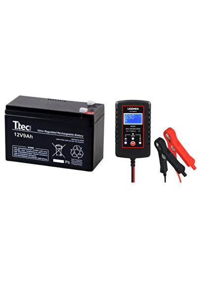 Ttec 12 VOLT 9 AMPER BAKIMSIZ KURU TİP AKÜ VE 2 AMPER AKILLI ŞARJ ALETİ
