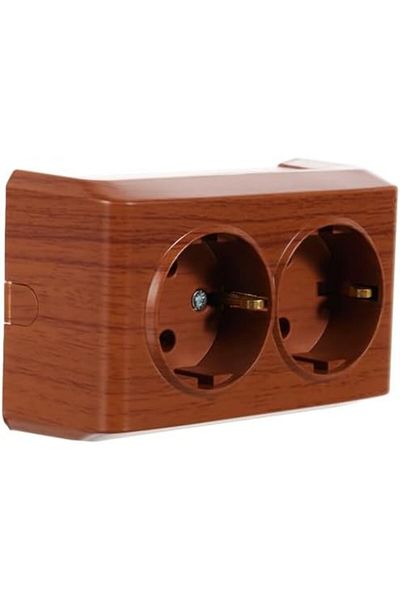 STOREMAX Sbl Vera Mahogany Double Grounded Socket Sblshp 1064356