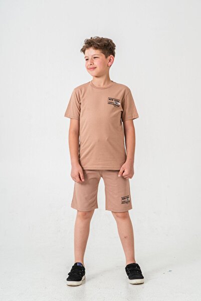 Mışıl Kids Αγορικό σορτς με στάμπα της Νέας Υόρκης - Σετ μπλουζάκι