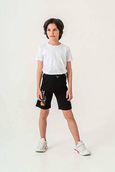 Mışıl Kids Ανδρικό παιδικό σορτς με επίσημη τυπωμένη τσέπη Cargo