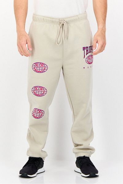 Brooklyn Men Regular Fit Graphic Print Sweatpants, Taupe