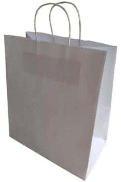 Mu Art Ahşap Mrt Paper Bag Bag with Handle White Kraft Bag Bag 26X14X30 cm (25 Units) Art 871301