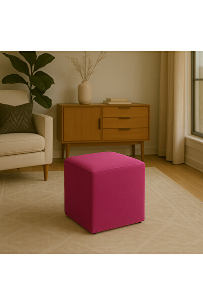 A5 HOME Kare Puf Koltuk Uzanma Koltuğu Makyaj Koltuğu Mürdüm