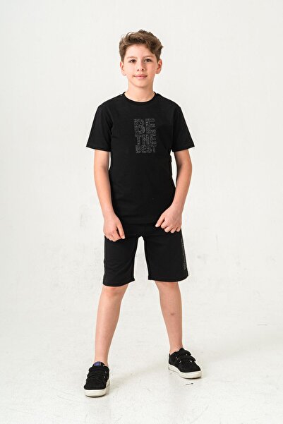 Mışıl Kids Be The Best Printed Pantaloni scurți pentru bărbați - Set de tricouri