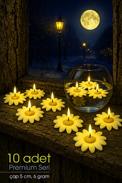 FANTASTİK SANAT ATÖLYESİ 10 Adet Suda Yüzen ve Tealight Olarak Kullanılabilen...