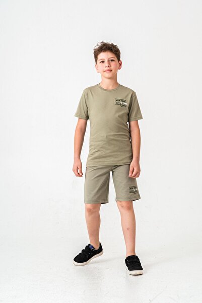 Mışıl Kids Αγορικό σορτς με στάμπα της Νέας Υόρκης - Σετ μπλουζάκι