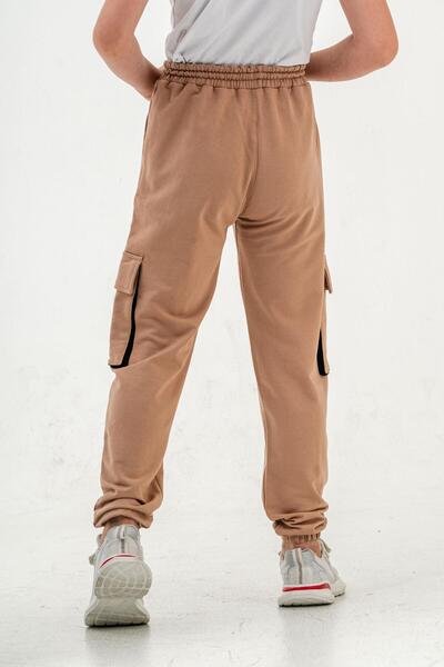 Mışıl Kids Çift Kargo Cepli Sol Cep Kapagı Armalı Erkek Çoçuk Eşofman Altı