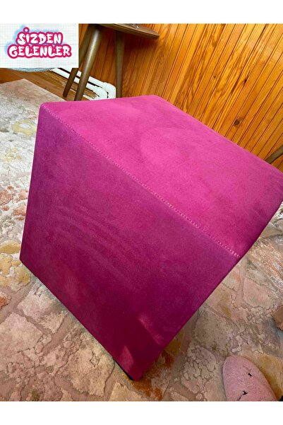 A5 HOME Kare Puf Koltuk Uzanma Koltuğu Makyaj Koltuğu Mürdüm