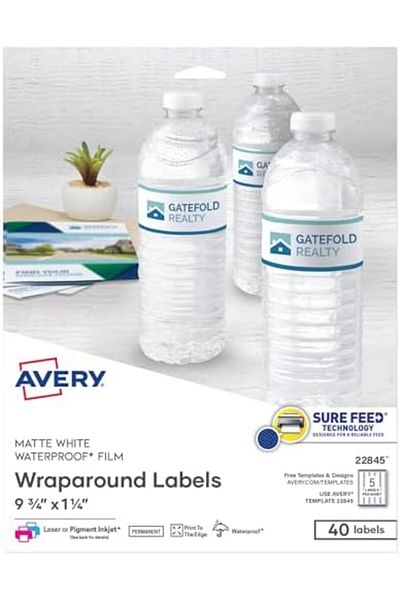 STOREMAX Ezg Printable Blank Wound Rectangular Labels, 3.18 cm X 24.8 Cm, Matte White, 40 Customize