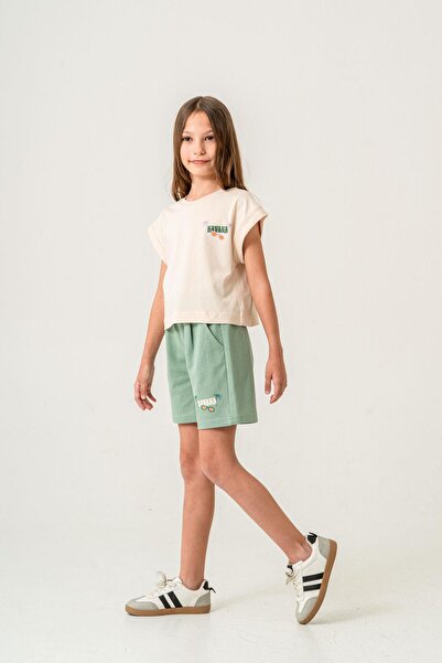 Mışıl Kids Havana Printed Κοριτσίστικο Σορτς - Σετ T-Shirt