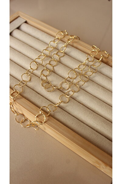 Tişt Accessory الاتجاه الذهبي قلادة سلسلة التصميم الحديث مع تفاصيل حلقة ملتوية