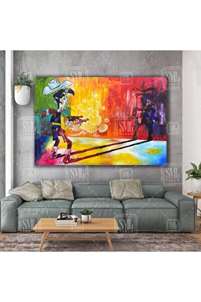 SML TABLO Gölgesine Ateş Eden Redkit Nostalji Art Dekor Yatay Kanvas Tablo