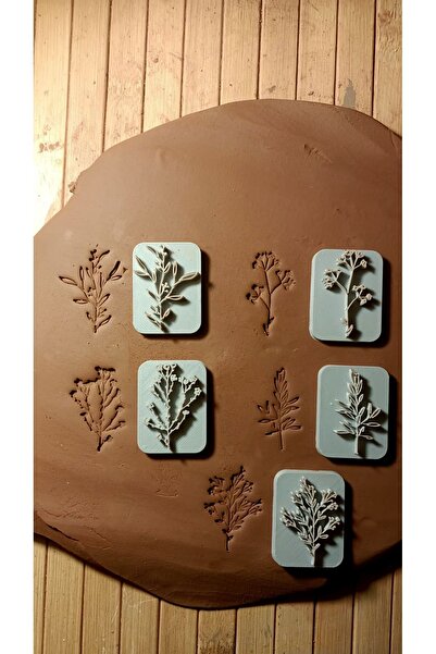 Enbceramic ÇİÇEK DESENLİ MÜHÜR DAMGA- SERAMİK&POLİMER KİL& KURABİYE KALIBI