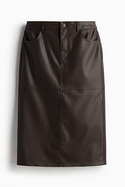 H&M Coated midi skirt
