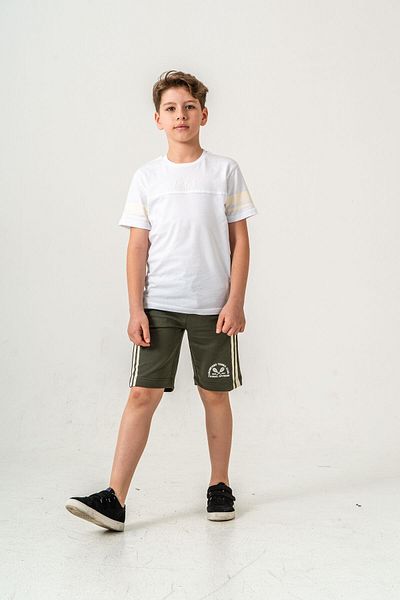 Mışıl Kids Комплект къси панталони и тениски за момчета с щампа Champions Tennis Club Casual Division