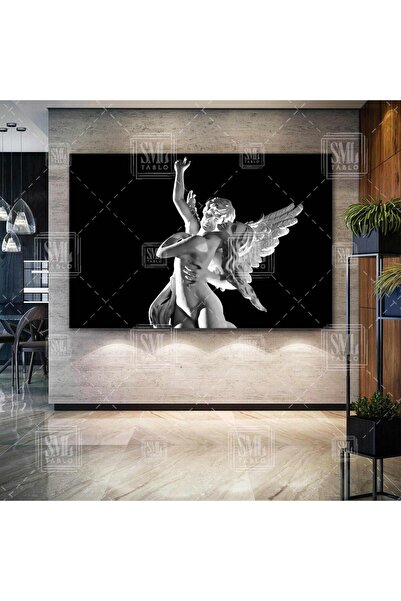 SML TABLO Sculptură de înger îmbrățișat în sine Decor din marmură Pictură pe ...
