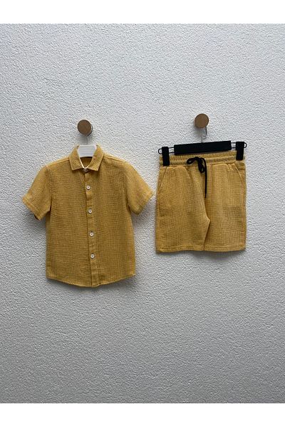 Klothy Boy's Cotton Short Sleeve Shorts Suit 6129
