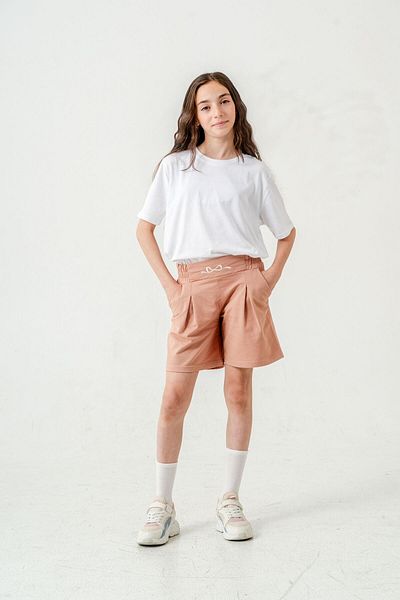 Mışıl Kids Girl's Shorts with Embroidery on the Waistband
