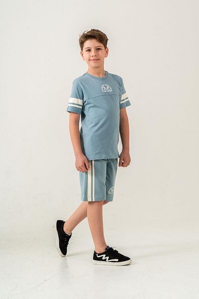 Mışıl Kids Комплект къси панталони и тениски за момчета с щампа Champions Tennis Club Casual Division