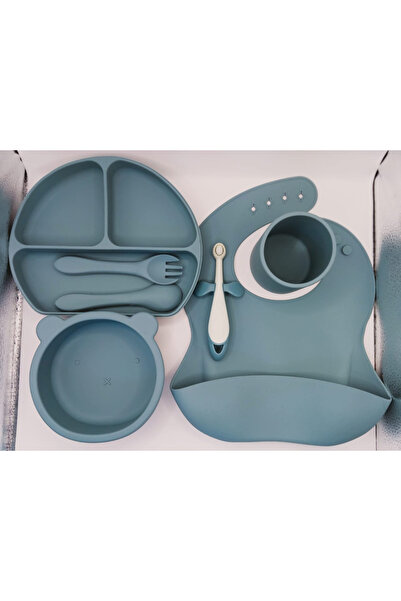 Lotus rose مجموعة تغذية الطفل من السيليكون مكونة من 7 قطع، خالية من مادة BPA،...